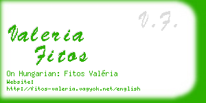 valeria fitos business card